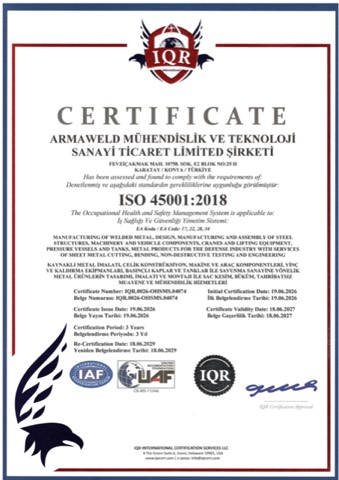 ISO 45001:2018 Sertifikası